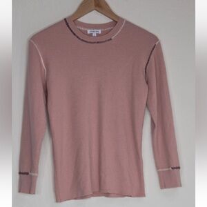 Johnny Was JJ Pullover Wool Cashmere Sweater Pink Size M Womens
